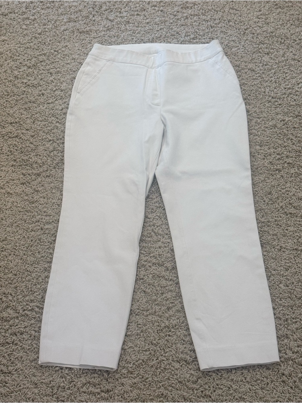 SPANX White Straight-Leg Ponte Pants
